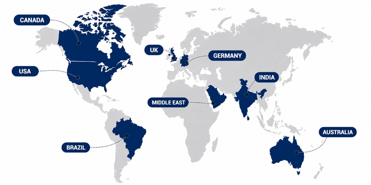 Beno Support global presence map